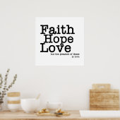 Poster Faith Hope Love (Cuisine)