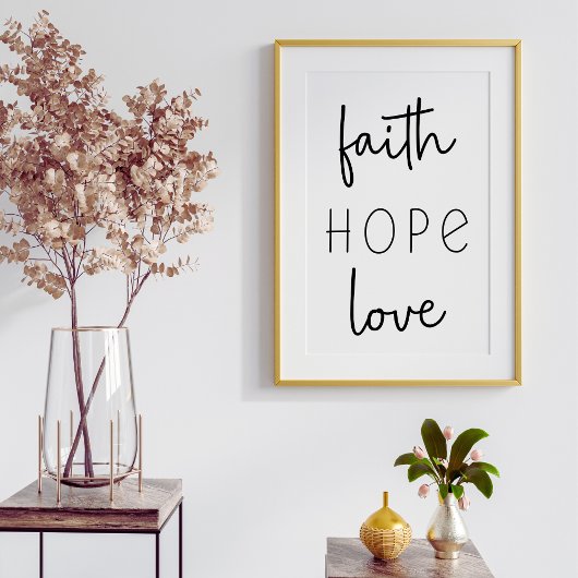Poster Faith Hope Love Christian
