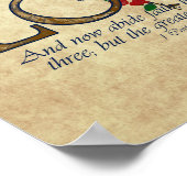 Poster Faith Hope Love Christian Bible Verse (Coin)