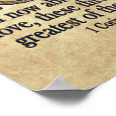 Poster Faith Hope Love Élégante Bible Écriture Christian (Coin)