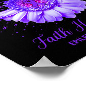 Poster Faith Hope Love Epilepsie Sensibilisation Survivan (Coin)