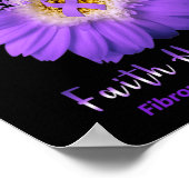 Poster Faith Hope Love Fibromyalgie Sensibilisation Ribb  (Coin)