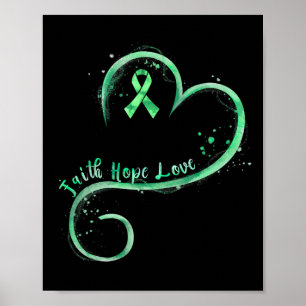 Poster Faith Hope Love Green Ribbon Mental Health Award