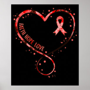 Poster Faith Hope Love Heart Disease Awareness Survivor G