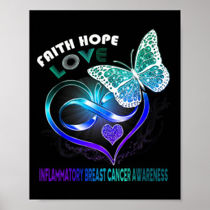 Poster Faith Hope Love Homme Breast Cancer Sensibilisatio