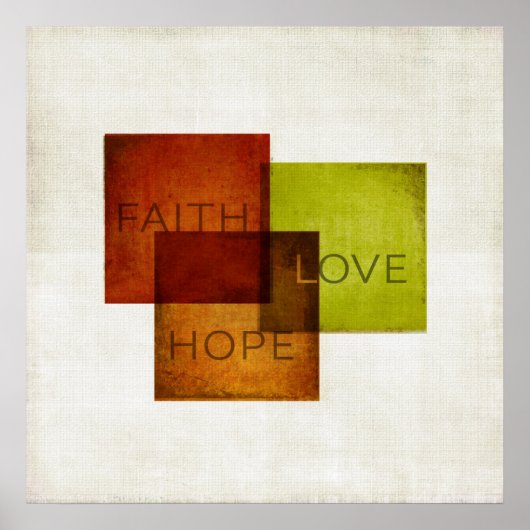 Poster Faith, Hope, Love I (Devant)