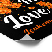 Poster Faith Hope Love Leukemia Sensibilisation Papillon (Coin)