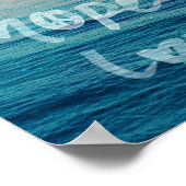 Poster Faith Hope Love Typographie Ocean Sunset (Coin)