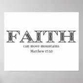 Poster Faith Moves Montagnes chrétiennes (Devant)