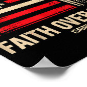 Poster Faith Over Fear American Flag (Coin)