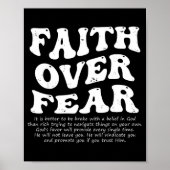Poster Faith Over Fear Christian  (Devant)