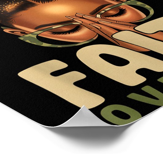 Poster Faith Over Fear Christian Camo African American Af (Coin)