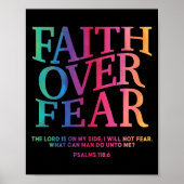 Poster Faith Over Fear Christian Jesus Toddler God Son Si (Devant)