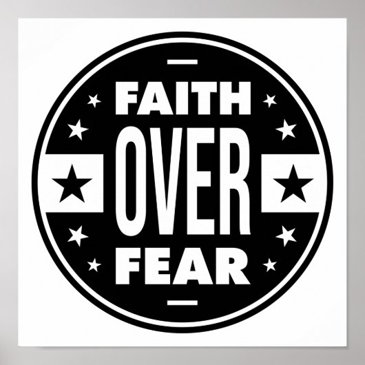Poster Faith Over Fear, quota de motivation (Devant)