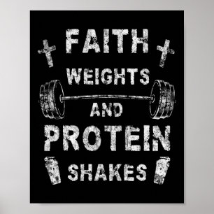 Poster Faith Poids Et Protein Shakes Christian Gym Wei