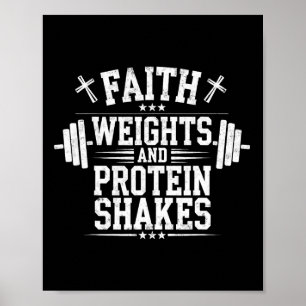 Poster Faith Poids Et Protein Shakes Christian Gym Wei