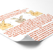 Poster Faits d'urgence pour les lapins géants flamands (Coin)