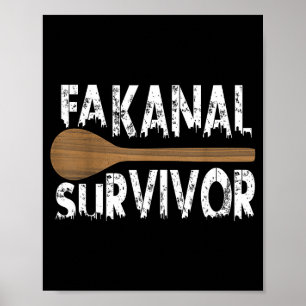 Poster Fak Survivor - Drôle Héritage de Fils en Bois Hong