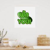 Poster FAK YOU ! ... Courge verte (Melon d'hiver) (Cuisine)