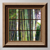 Poster Fake Window Afficher l'affiche Bamboo Trees Zen (Devant)