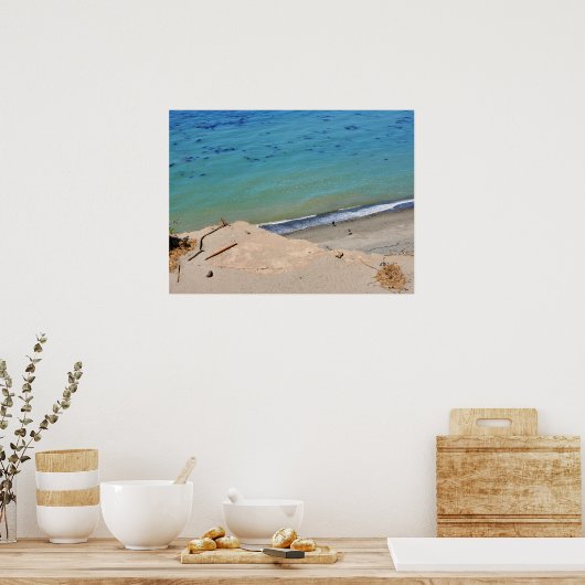 Poster Falaise au-dessus des peignes de plage à Dungeness (Cuisine)