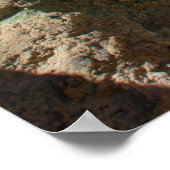 Poster Falaise du désert doré sous ciel bleu (Coin)