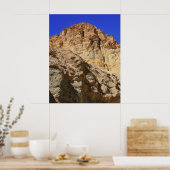 Poster Falaise du désert doré sous ciel bleu (Cuisine)