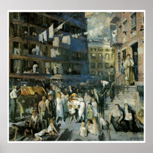 Poster Falaise Dwellers, George Bellows 1913