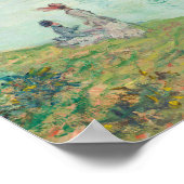 Poster Falaises à Pourville (1882) par Claude Monet (Coin)