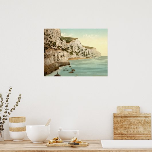 Poster Falaises blanches de Dover, Kent, Angleterre (Cuisine)