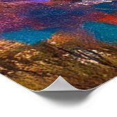 Poster Falaises dans le paysage impressionniste du couche (Coin)