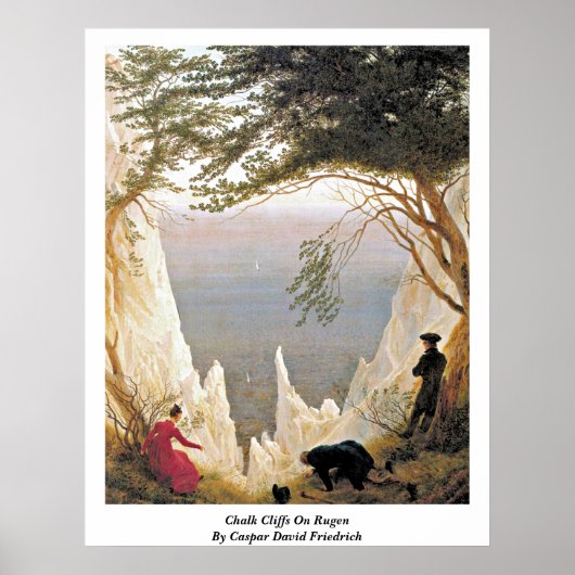 Poster Falaises De Calque Sur Rugen Par Caspar David Frie (Devant)