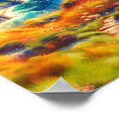 Poster Falaises de Moher Irlande Aquarelle (Coin)