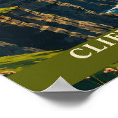 Poster Falaises de Moher Irlande Comté Clare Rétro Voyage (Coin)