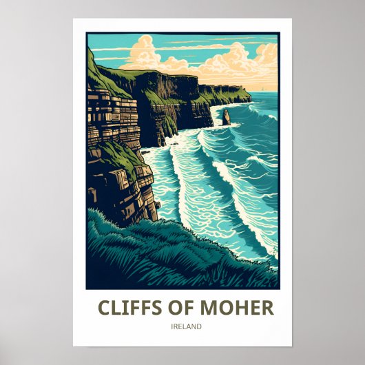 Poster Falaises de Moher Irlande Imprimer (Devant)