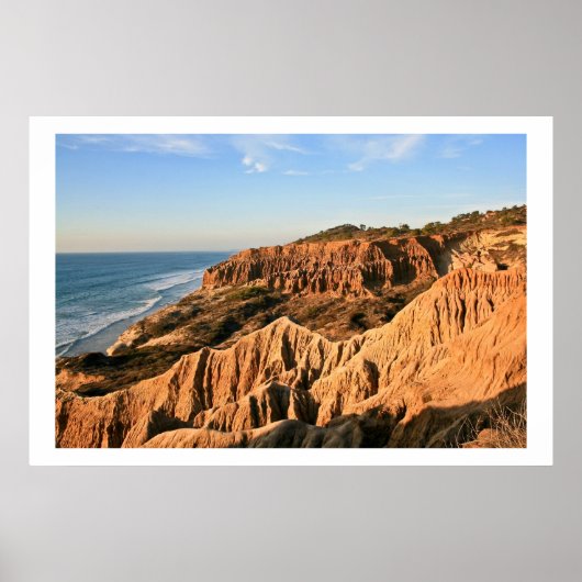 Poster Falaises de sable à Torrey Pines (Devant)