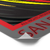 POSTER FALAISES DE SOLEIL SAN DIEGO CALIFORNIA SURF (Coin)