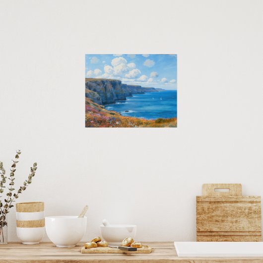 Poster "Falaises d'Endless Horizon" - Un paysage marin ga (Cuisine)