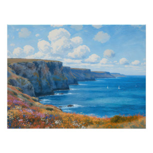 Poster "Falaises d'Endless Horizon" - Un paysage marin ga