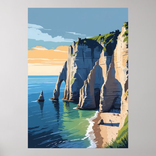 Poster Falaises d'Étretat Art (Devant)