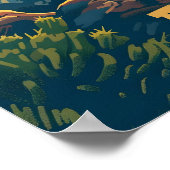 Poster Falaises du désert de l'Arizona (Coin)