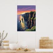 Poster Falaises du paysage de Moher (Cuisine)