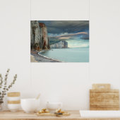 Poster Falaises du paysage marin de Normandie (Cuisine)