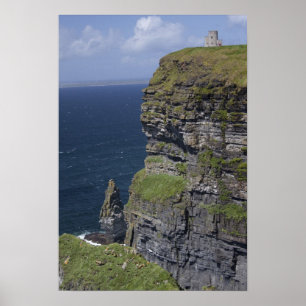 Poster Falaises panoramiques de Moher et tour d'O'Brien