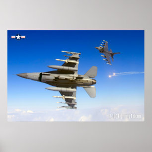 POSTER FALCON DE COMBAT F-16C