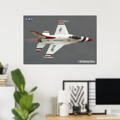 POSTER FALCON DE COMBAT F-16C (Bureau à domicile)