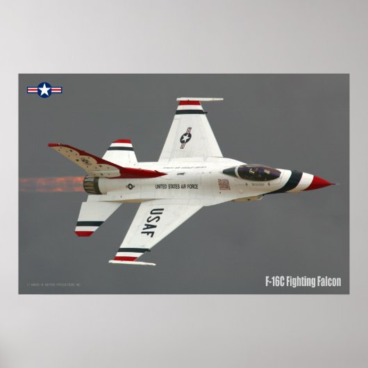 POSTER FALCON DE COMBAT F-16C (Devant)