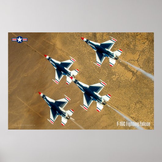 POSTER FALCON DE COMBAT F-16C (Devant)