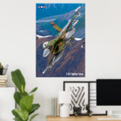 POSTER FALCON DE COMBAT F-16C (Bureau à domicile)