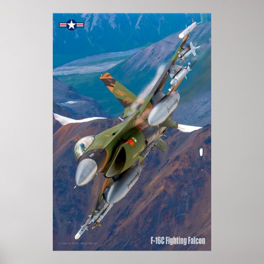 POSTER FALCON DE COMBAT F-16C (Devant)